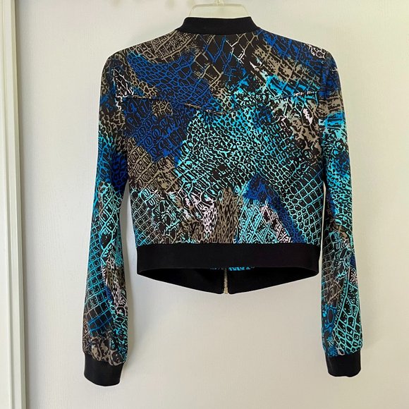 bebe Animal Print Bomber Jacket - Picture 2 of 3